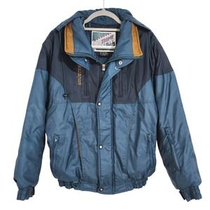 Vintage Extreme Limit Hooded Ski Jacket Mens Medium Insulated Retro Weathergear